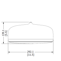 Підвісний гучномовець Biamp Desono P6-SM Black креслення розміри