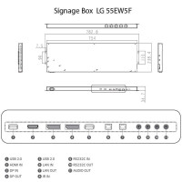 Signage box для  OLED-дисплея LG 55EW5F (FullHD 55")  чертеж размеры, интерфейсы