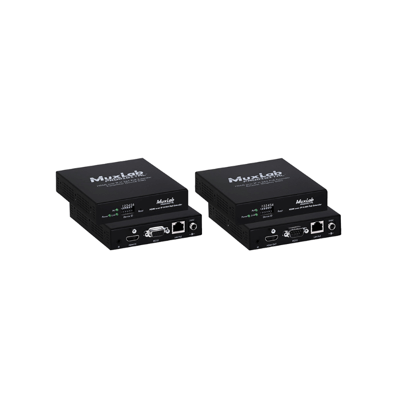 Подовжувач MuxLab провідний HDMI over IP H.264 Receiver with PoE 500757-TX / RX (100м) 