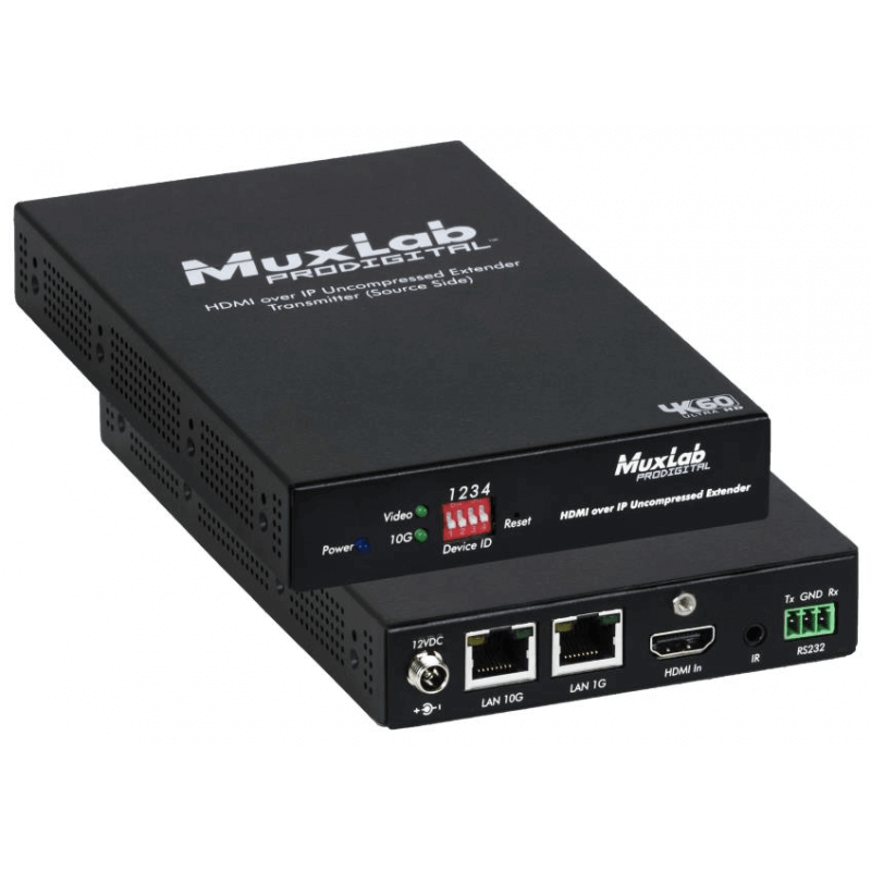 Подовжувач MuxLab провідний HDMI over IP Uncompressed Extender, 4K / 60 500 768-RX / TX (100 м) 