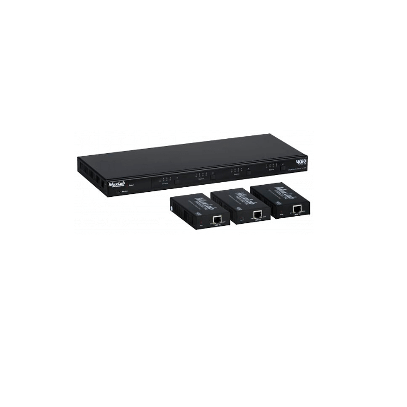 Матричний комутатор HDMI 4X4 MATRIX SWITCH KIT, HDBT, POC, 4K / 60 Muxlab 500412-EU 