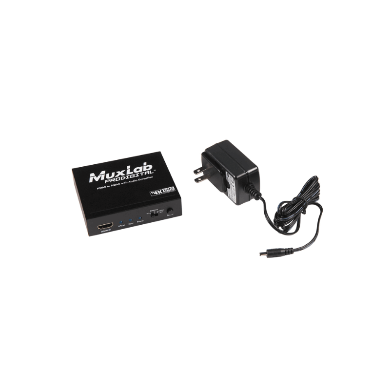 Комутатор HDMI REPEATER WITH AUDIO EXTRACTION, 4K-UHD Muxlab 500431 