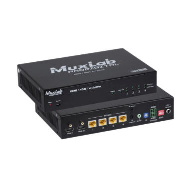 Розподільник, подовжувач сигналу HDMI / HDBT 1X4 SPLITTER Muxlab 500424-EUR 