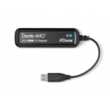 Dante AVIO USB 2x2 адаптер для подключения к аудиосети Dante, 2 вх./2 вых. канала, USB-Ethernet 