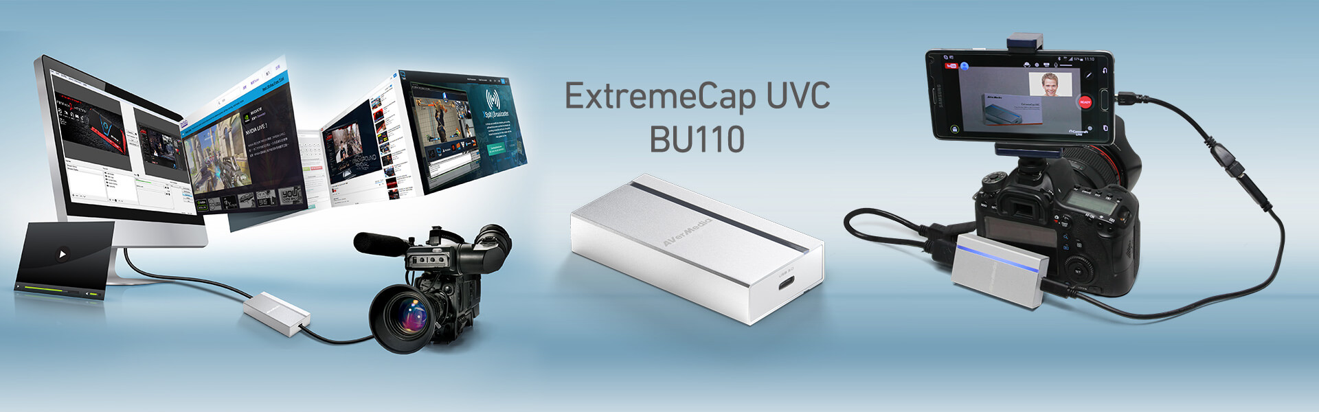 Устройство захвата видео AVerMedia ExtremeCap UVC BU110 (USB3.0-HDMI)_1