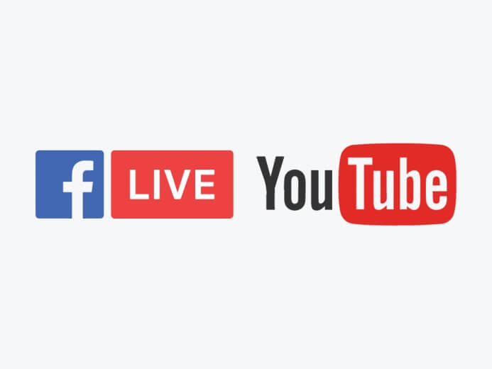 Підтримка трансляції на сервіси потокового вещангия Facebook і Youtube Live